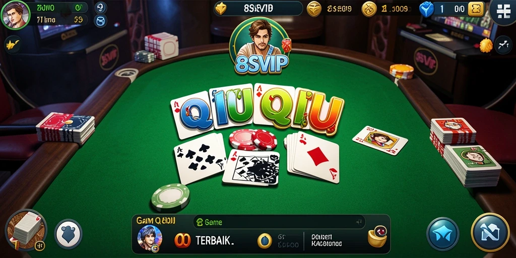 Tampilan gameplay QiuQiu di 8SVIP yang menarik dan interaktif.