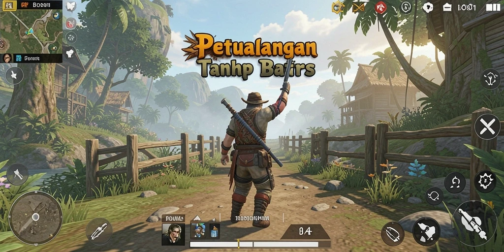 Screenshot utama BOS01 menampilkan gameplay yang intens dan imersif dalam dunia terbuka.