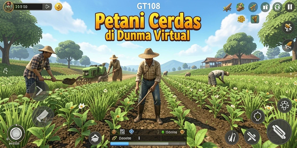 Tampilkan gameplay <strong>GT108</strong> dengan berbagai aktivitas bertani yang seru.