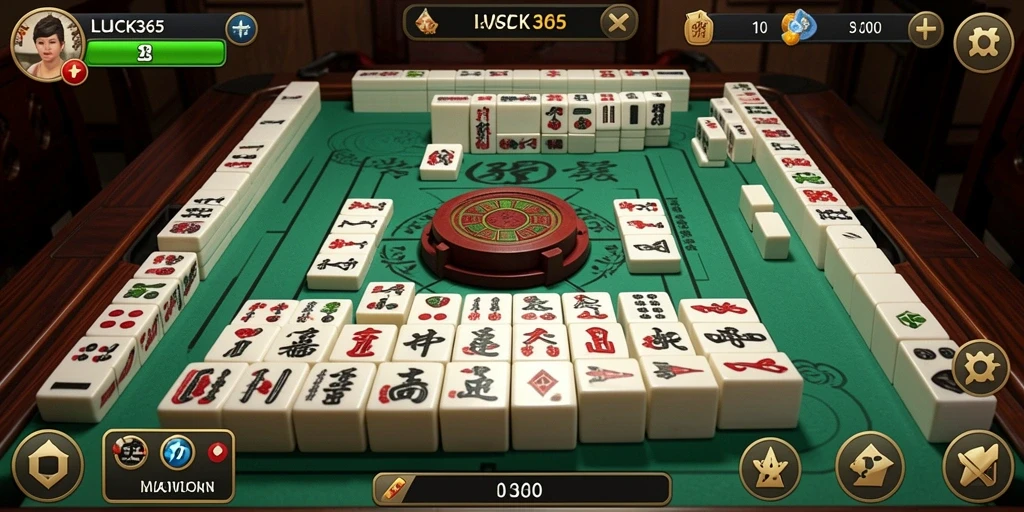 Tangkapan layar LUCK365 menunjukkan gameplay Mahjong yang seru dan menantang.