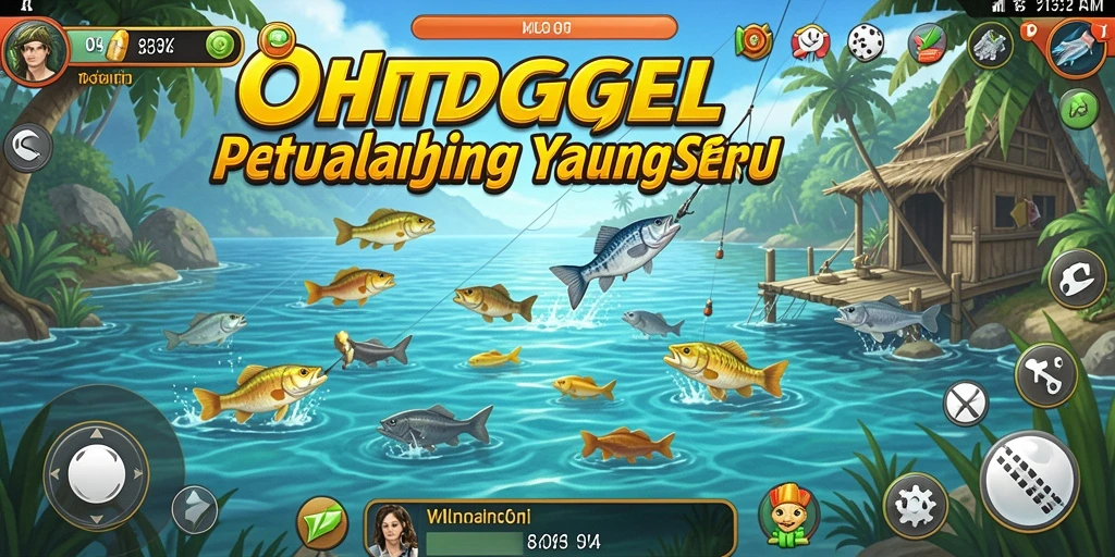 Screenshot menampilkan gameplay OHTOGEL dengan berbagai jenis ikan yang menarik.