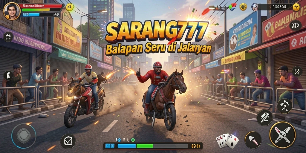 Tampilan aksi balapan mendebarkan di SARANG777.