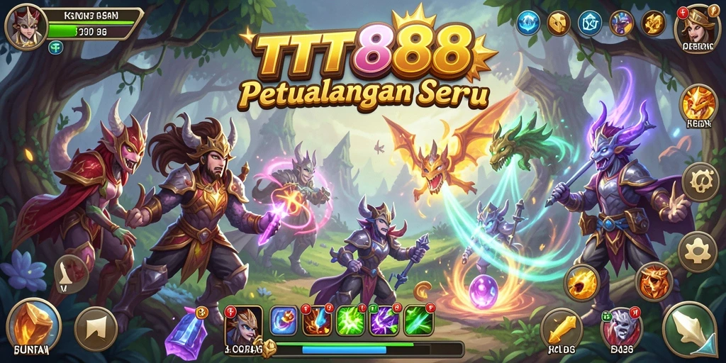 Screenshot utama <strong>TTT888</strong> menampilkan gameplay petualangan yang seru dan penuh aksi.