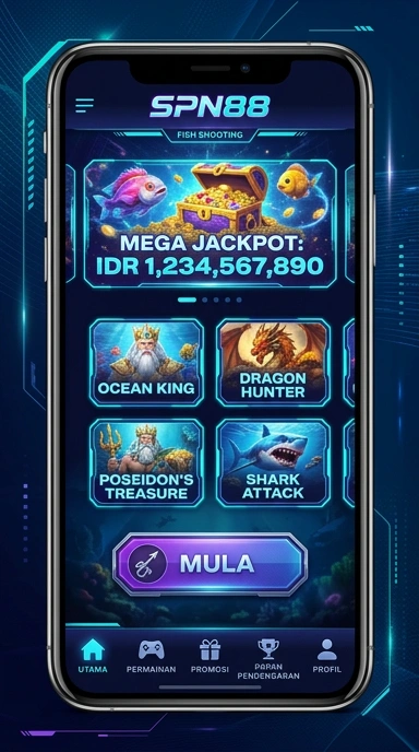 Screenshot tampilan utama aplikasi spn88.